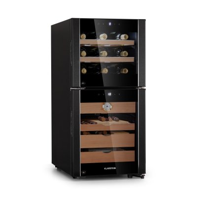 KLARSTEIN Cave &agrave; cigares & cave &agrave; vin - el dorado 89 - tactile 89 l led - noir