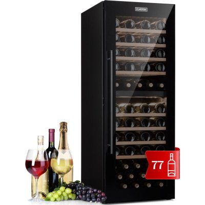 KLARSTEIN Cave &agrave; vin barossa 77 duo - 2 zones 191l 77 bouteilles classe b - noir