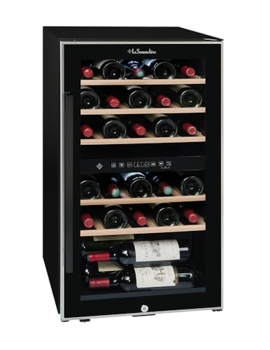 LA SOMMELIERE Cave &agrave; vin double zone ECS312Z 29 bouteilles La Sommeli&egrave;re