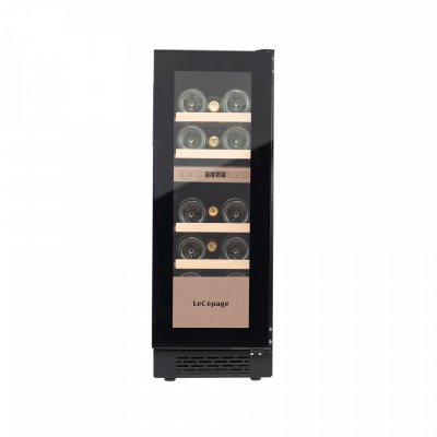 LECEPAGE Cave &agrave; vin encastrable sous plan lec&eacute;page agj17vn2zbu 17 bouteilles double zone 