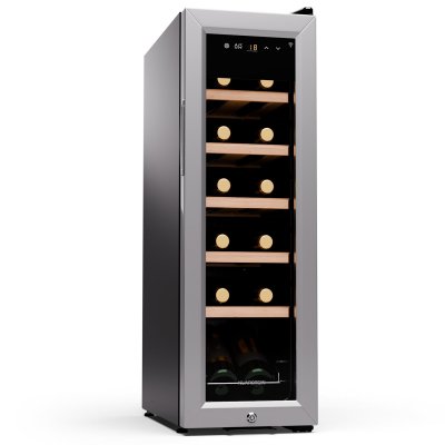 KLARSTEIN Cave &agrave; vin  Shiraz Premium Smart 12 Bouteilles Slim Cave de conservation - &eacute;clair 