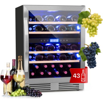 KLARSTEIN Cave &agrave; vin r&eacute;frig&eacute;r&eacute;e -  Vinovilla Duo43 - 129 litres / 43 bouteilles 