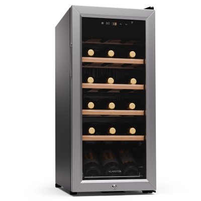 KLARSTEIN Cave &agrave; vin Shiraz Premium Smart 50 L 18 Bouteilles Porte en Verre 