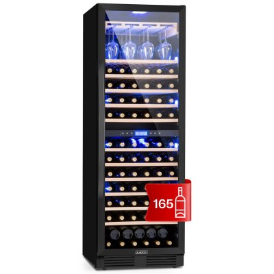 KLARSTEIN Cave &agrave; vin Vinovilla Grande 162 Duo Onyx Edition encastrable 425 L 162 bouteilles