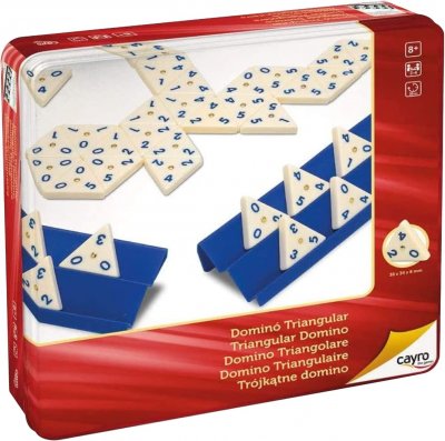 CAYRO  triangulaire Jeu de dominos dans bo&icirc;te en m&eacute;tal
