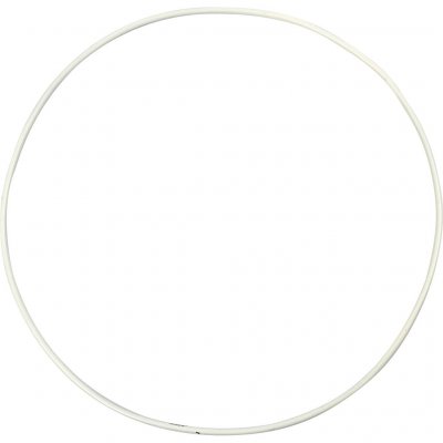  CC Hobby Anneau m&eacute;tallique, Cercle, d: 20 cm, &eacute;p. 3 mm, blanc, 5pi&egrave;ce