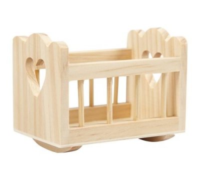 CC Hobby Berceau, L: 8 cm, L: 5,5 cm, 1 pi&egrave;ce- - D&eacute;corations en bois