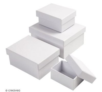 CC HOBBY  Bo&icirc;tes rectangulaires, dim. 5x7,5+7x9,5 cm, dim. 8,5x11,5+11