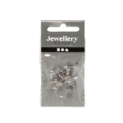 CREOTIME CC Hobby Boucles d'oreilles, L: 13 mm, argent&eacute;, 10pi&egrave;ces- - Bijouteri