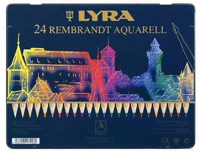 GENERIQUE CC Hobby crayons aquarellables Lyra Rembrandt, couleurs assorties, 24