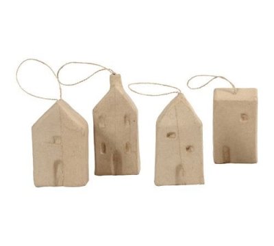 CREATIV CC Hobby Maison, H: 9,5-12 cm, L: 5,5-6,5 cm, L: 3 cm, 4 pi&egrave;ce/ 1 Pq.
