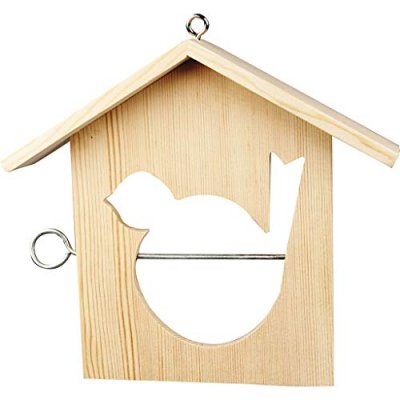 CREATIV CC Hobby Mangeoire pour oiseaux, dim. 19x21 cm, pin, 1pi&egrave;ce- - Objets