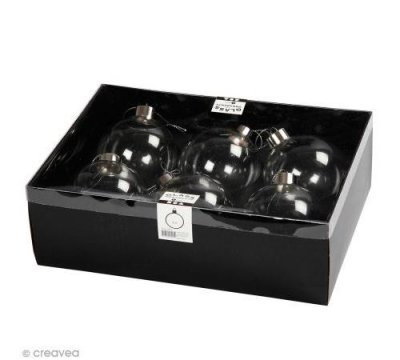 CREATIV CC Hobby Objet d&eacute;coratif en verre, d: 7,9 cm, h: 8,9 cm, transparent,