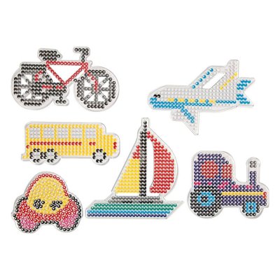ART COMPANY CC Hobby Plaque &agrave; picots, dim. 9x9,5+11x16 cm, transport, 6assortis-