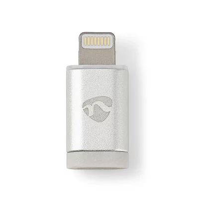 NEDIS CCTB39901AL Adaptateur Apple Lightning Apple Lightning M&acirc;le &agrave; 8 Broches - USB Micro B Femelle