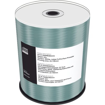 MEDIARANGE CD-R Imprimable 52x  - Lot de 100 - 700 Mb - MR203