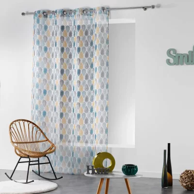 CDaffaires Panneau a oeillets 140 x 240 cm voile imprime transfert palpito Blanc