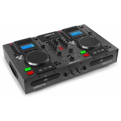 VONYX CDJ450 Station DJ - Table de mixage compacte - 2 lecteurs CD / Bluetooth / 2x USB / 2 canaux - noir