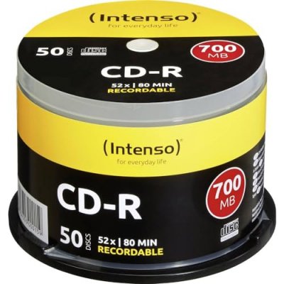 INTENSO CDR vierge 700 Mo / 80 minutes, spindle 50, vitesse 52x - Lot de 50