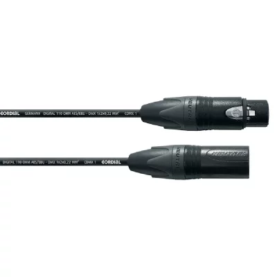 CORDIAL CDX5-1 - C&acirc;ble DMX 5 points 3 connect&eacute;s XLR m&acirc;le-XLR femelle 5 m