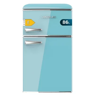 CECOTEC  Bolero CoolMarket 2D Origin 86 Bleu E Mini R&eacute;frig&eacute;rateur R&eacute;tro E Bleu