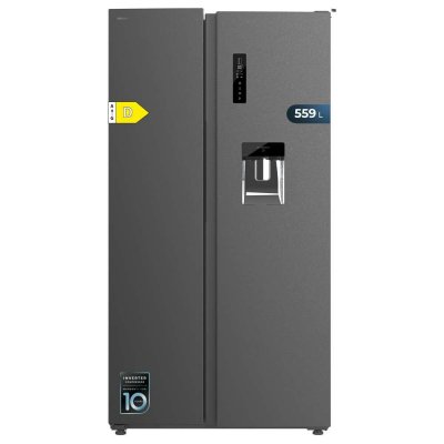 CECOTEC  Bolero CoolMarket SBS 562 R&eacute;frig&eacute;rateur am&eacute;ricain fonc&eacute; c&ocirc;te &agrave; c&ocirc;te No Frost D Noir