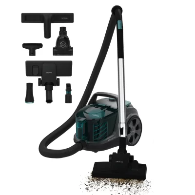 CECOTEC  Conga Rockstar Cyclonic XL ProAnimal Aspirateur tra&icirc;neau cyclonique sans sac 800W Noir