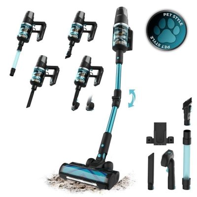 CECOTEC  Conga Rockstar Rx50 Pet Flex Genesis Aspirateur De Table Noir, Bleu Sans Sac