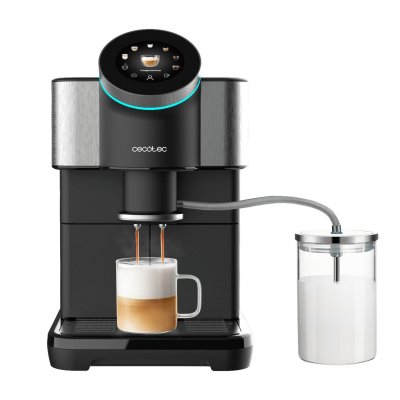 CECOTEC  Cr&eacute;mmaet Spin Cafeti&egrave;re Super Automatique Tactile avec Moulin 15 Barres Noir/Inox