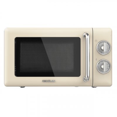 CECOTEC  ProClean 3110 Micro-ondes R&eacute;tro avec Grill 20L 700W Beige