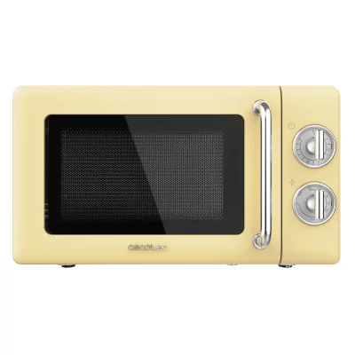 CECOTEC  ProClean 3110 Micro-ondes R&eacute;tro avec Grill 20L 700W Jaune
