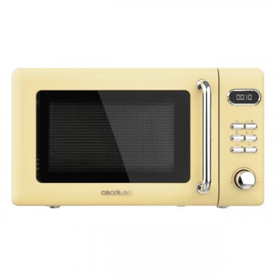 CECOTEC  ProClean 5110 Micro-ondes R&eacute;tro avec Grill 20L 700W Jaune