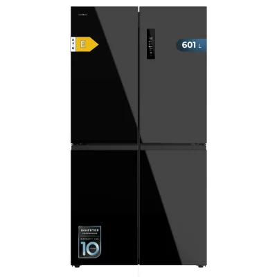 CECOTEC  R&eacute;frig&eacute;rateur &agrave; 4 portes Bolero CoolMarket 4D 601 Black Glass E
