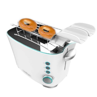 CECOTEC  Toast&Taste Double W Grille-pain 2 tranches avec pains de levage et d&eacute;cong&eacute;lation Blanc