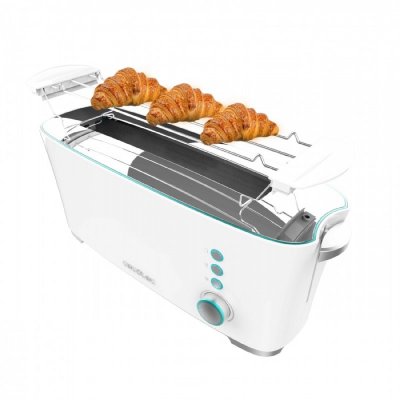 CECOTEC  Toast&Taste Extra W Grille-pain 1 tranche longue, levage des pains et d&eacute;cong&eacute;lation blanc