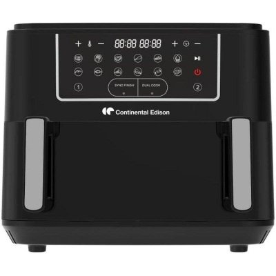 CONTINENTAL EDISON CEFR2400TB Friteuse sans huile 10,5L 2600W Noir 12 programmes