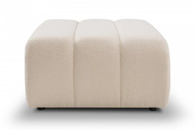 CASANOVA PARIS Celeste - Pouf En Tissu Bouclette Beige 75x82x41