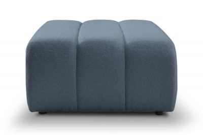 CASANOVA PARIS Celeste - Pouf En Tissu Bouclette Bleu 75x82x41