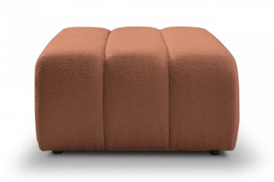 CASANOVA PARIS Celeste - Pouf En Tissu Bouclette Terracotta 75x82x41