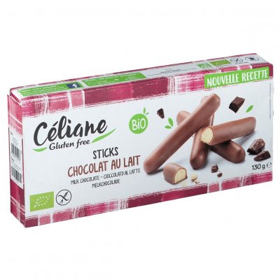 CELIANE C&eacute;liane Biscuits B&acirc;tonnets au Chocolat au Lait 130 g - Lot de 5