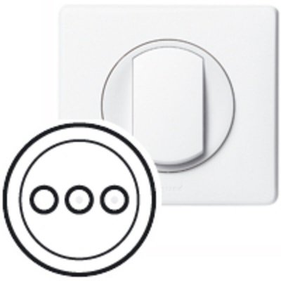 LEGRAND C&eacute;liane enjoliveur prise rca audio vid&eacute;o blanc - 068213 - 