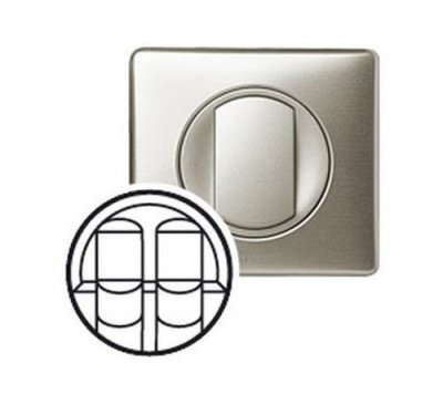 LEGRAND C&eacute;liane enjoliveur prise RJ45 double titane - 068552 - 