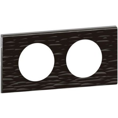 LEGRAND C&eacute;liane plaque mati&egrave;res double corian goug&eacute; - 069022 - 