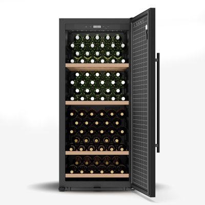 KLARSTEIN Cellar Max Cave &agrave; vin 155 bouteilles Compresseur 313 L 5 - 20 &deg;C Clayettes en bois