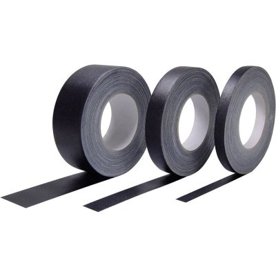 CELLPACK  146060 Ruban adh&eacute;sif toil&eacute; No. 90 noir (L x l) 50 m x 25 mm