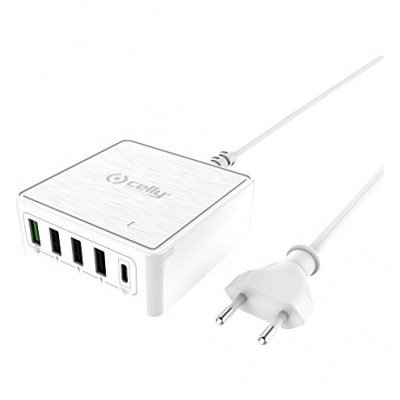CELLY  PSUSBC60WWH Chargeur d'appareils Mobiles Blanc Int&eacute;rieure
