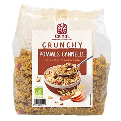 CELNAT  Crunchy pommes cannelle bio - Sachet 500g