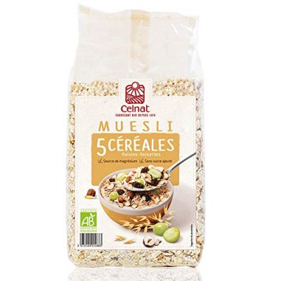 CELNAT  Muesli 5 c&eacute;r&eacute;ales bio - Sachet 500g