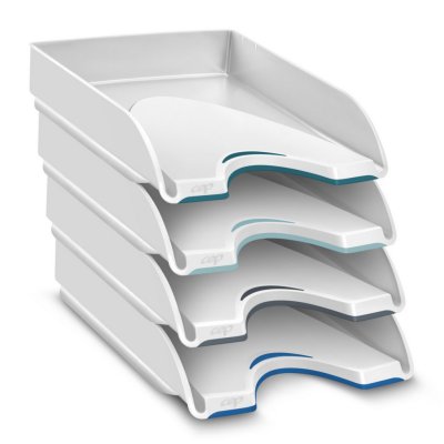 CEP  Corbeille &agrave; courrier Nuance, format A4, pack de 4, blanc