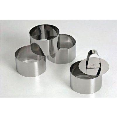 LARES Cercle &agrave; dessert 5 cm en inox -  - Argent - Inox